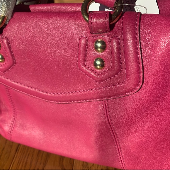 Coach Satchel Purse with removable shoulder strap. NWT 12x6x4-1/2 Magenta - Picture 12 of 14